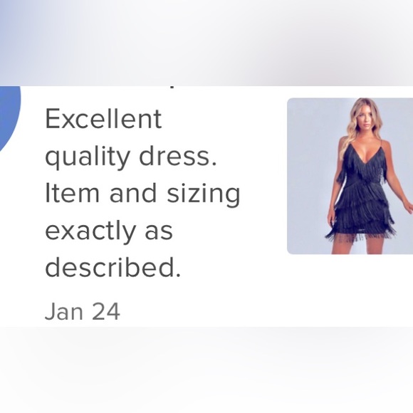 NWT XL black tassel fringe deep V gatsby salsa mini swing price firm no offers - Picture 16 of 16